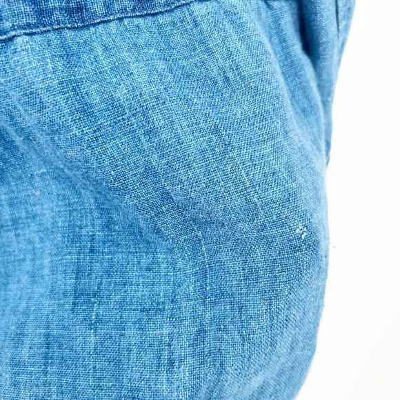 Lauren Ralph Lauren Womens Vintage Beachy 100% Linen Chambray Button Up Shirt S - Picture 6 of 7